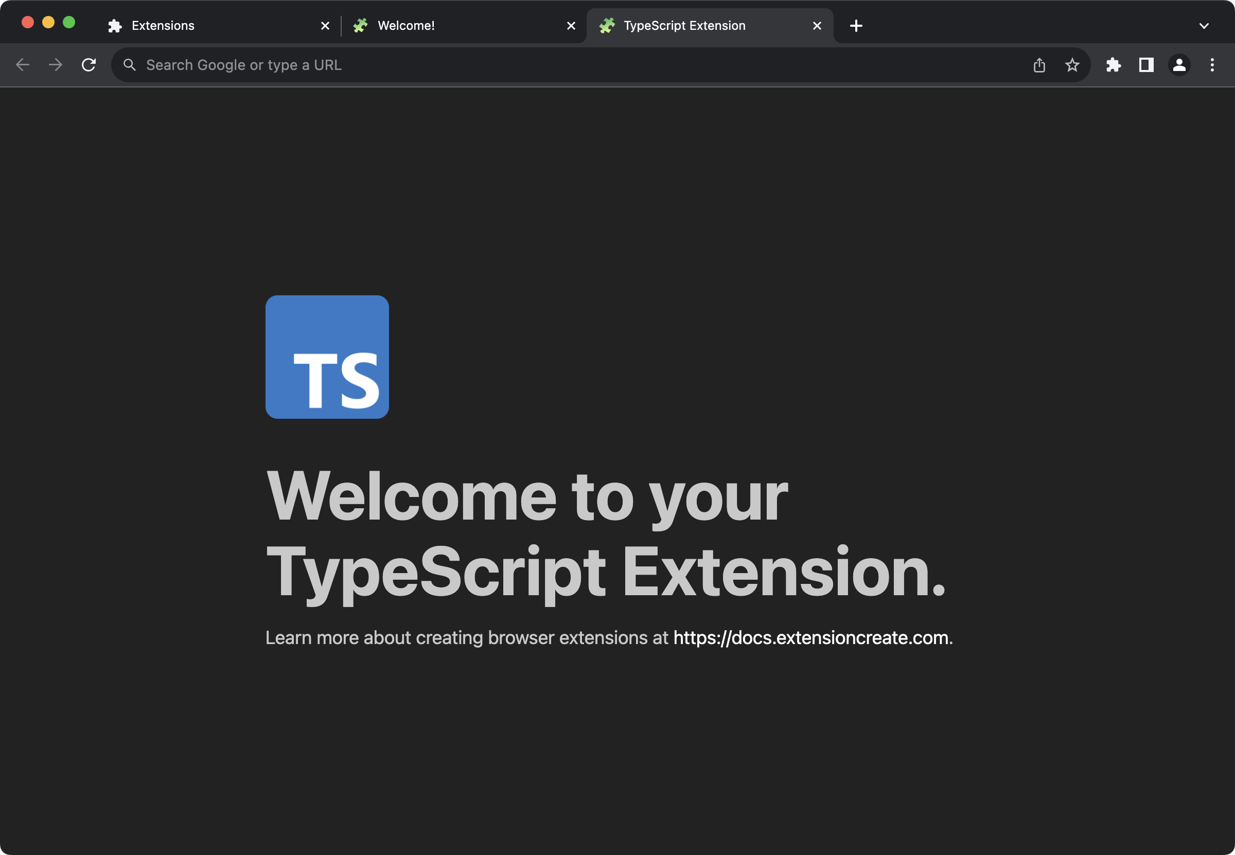 TypeScript Extension Template